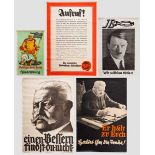 Fünf Plakate zur Wahl des Reichspräsidenten bzw. Reichskanzlers Meist farbig gestaltet mit