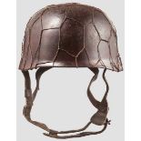 Stahlhelm M 38 für Fallschirmjäger - Anfertigung für Sammler bzw. Reenactment Rostnarbige