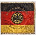 Fahne des Reichsbanners Schwarz-Rot-Gold, Ortsgruppe Gummersbach Schwarz, rot und goldene