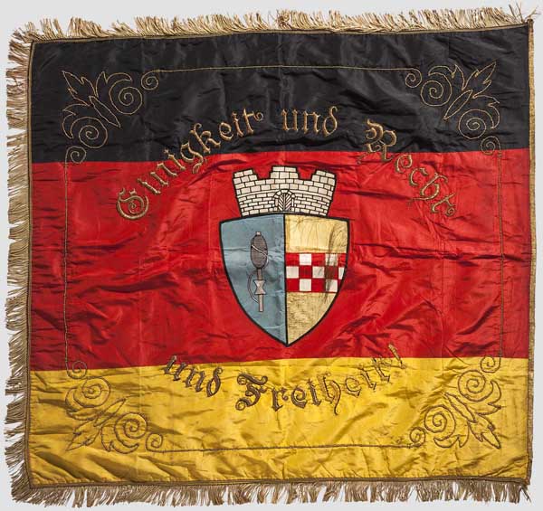 Fahne des Reichsbanners Schwarz-Rot-Gold, Ortsgruppe Gummersbach Schwarz, rot und goldene - Image 2 of 2