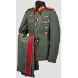 Uniform eines Generalleutnants Sammleranfertigung unter Verwendung einer originalen Feldbluse, mit