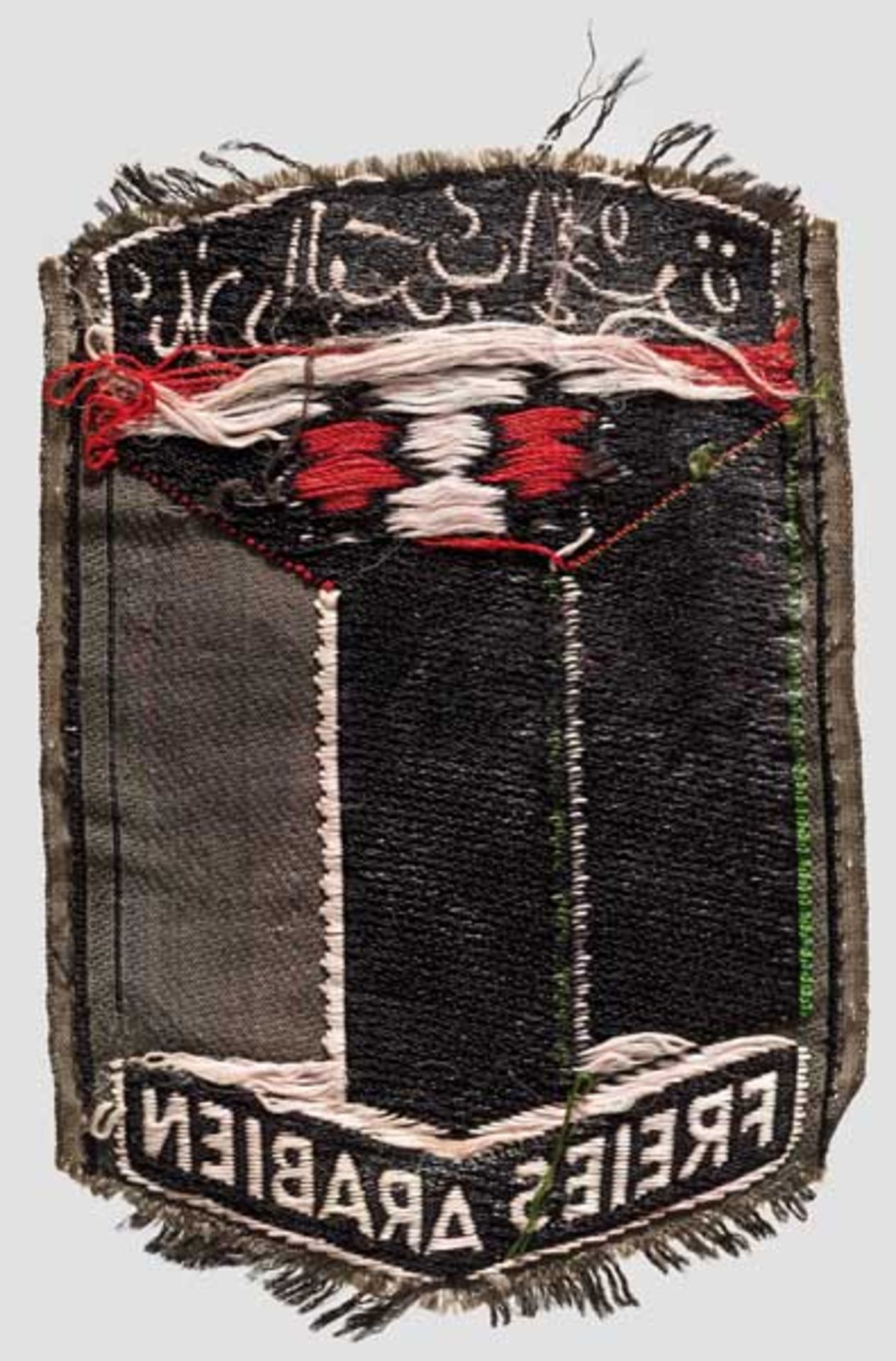 Armabzeichen "Freies Arabien" für arabische Freiwillige in der Wehrmacht Farbig gewebte BeVo- - Bild 2 aus 2
