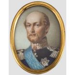 Großherzog Friedrich Franz II. von Mecklenburg-Schwerin (1823 - 1883) - Portraitminiatur um 1840/