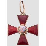 St. Anna-Orden - Kreuz 1. Klasse, Russland um 1870 Gold und Emaille. In den vertikalen Kreuzarmen