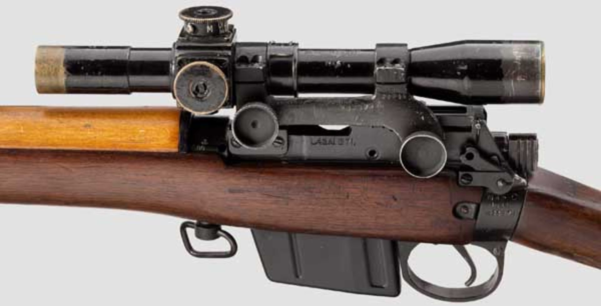 Scharfschützengewehr Lee-Enfield L.42 A1 mit ZF No. 32, in Transportkiste Kal. .308 Win., Nr. - Bild 3 aus 3