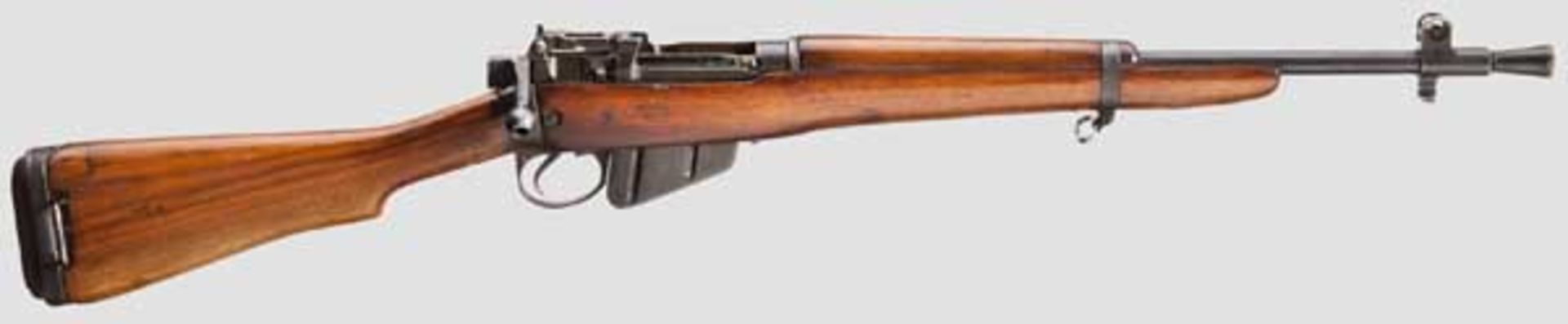 Enfield No. 5 Mk I, "Jungle Carbine" Kal. .303 brit., Nr. 080518. Nummerngleich. Lauf eingefettet.