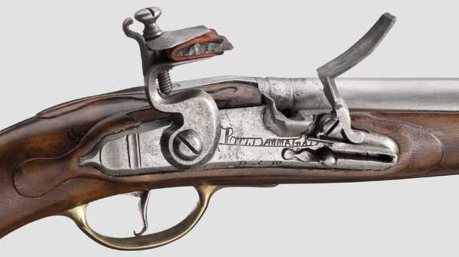 Kavalleriepistole M 1789 Glatter Lauf im Kaliber 17 mm, auf der Oberseite Messingkorn, über der - Bild 3 aus 4