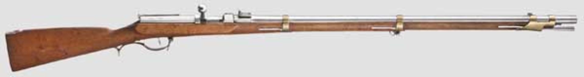 Zündnadelgewehr M 1841, 2. Fertigungsperiode Kaliber 15,4 mm, Nummer 3136 vor der Hülse und auf