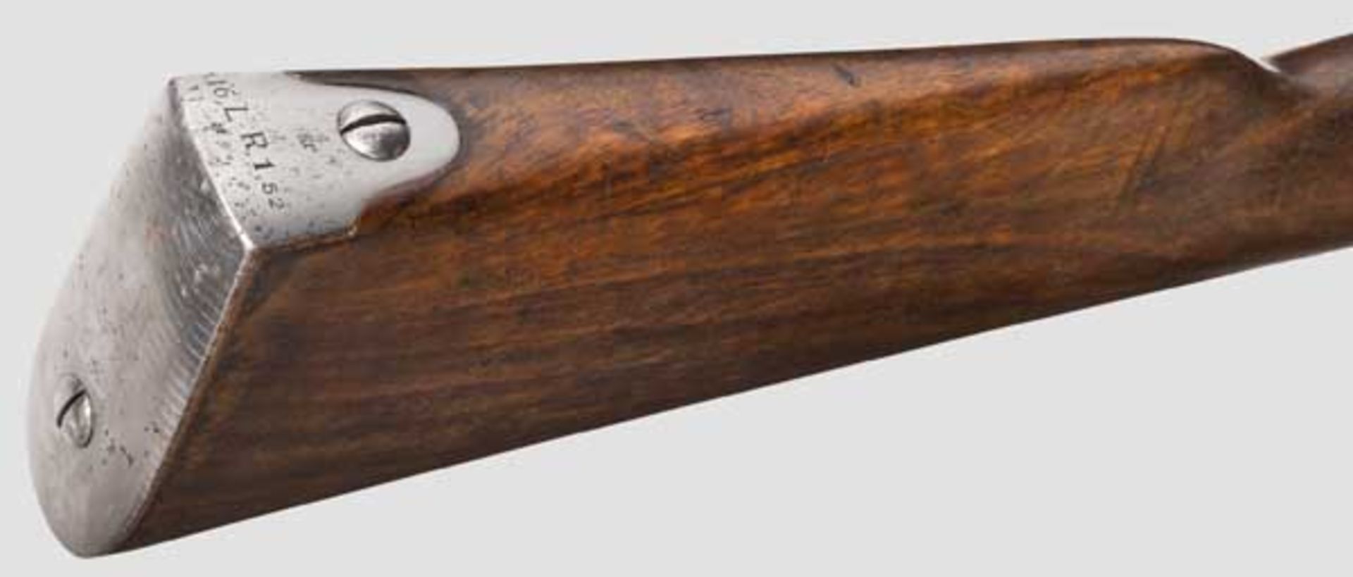 Infanteriegewehr M 1839/55 U/M Gezogener Lauf im Kaliber 18,5 mm mit fünf Zügen, Seele etwas rau. - Bild 4 aus 4