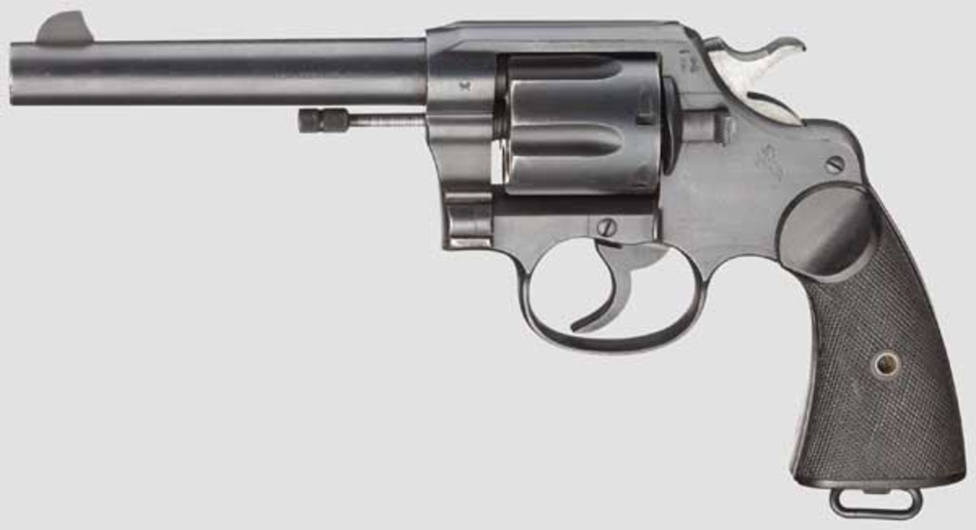 Colt New Service, "British Contract" Kal. .455 Eley, Nr. 129714. Nummerngleich. Blanker Lauf,