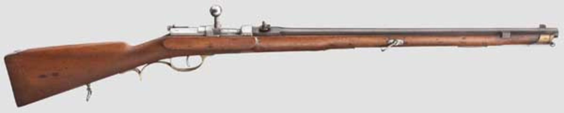 Zündnadel-Pioniergewehr M 1869 Kaliber 15,3 mm, Nummer 5054, nummerngleich (inkl. Schrauben).