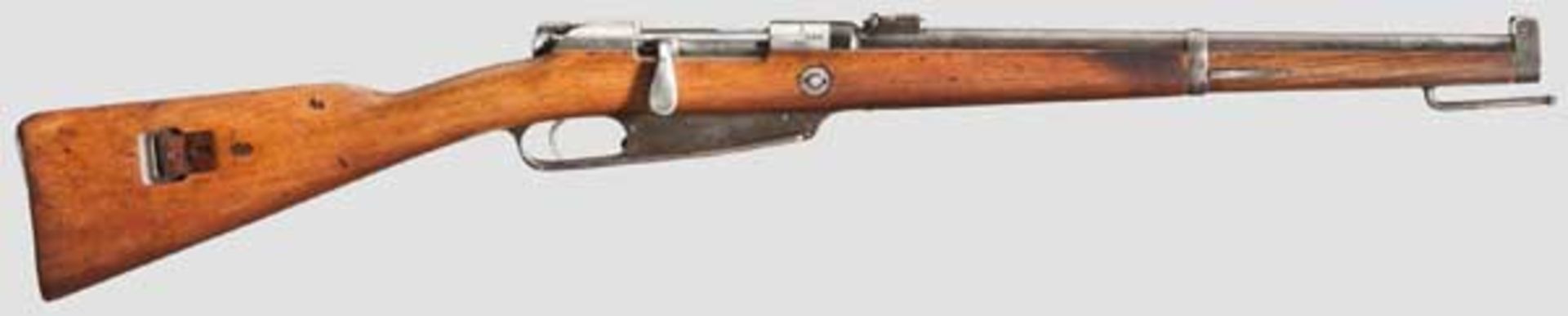 Gewehr 91, V.C.S. 1891 Kal. 8 x 57, Nr. 618. Nummerngleich inkl. Schrauben. Blanker Lauf. Klappen-