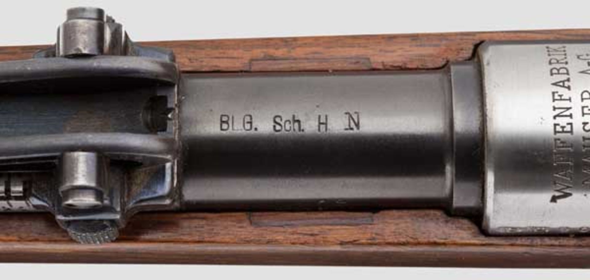 Gewehr 98, Mauser 1917, zivil Kal. 8,15 x 46R, Nr. 909. Nummerngleich. Spiegelblanker Lauf. Beschuss - Bild 2 aus 2