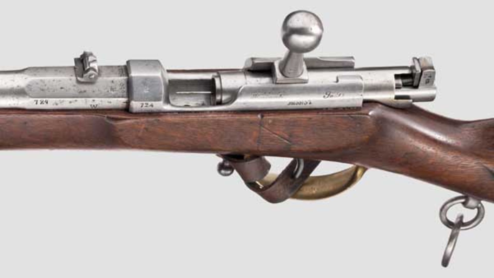 Zündnadelkarabiner M 1857 Kaliber 15,4 mm, Seriennummer 724, nummerngleich inklusive Schrauben. - Bild 3 aus 3