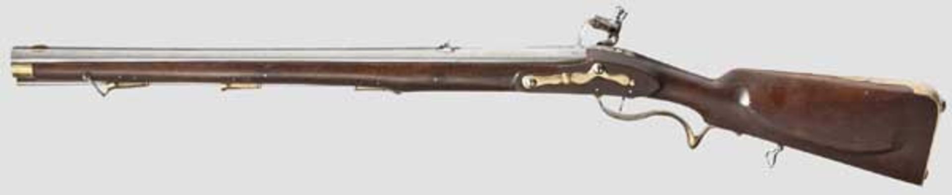 Alte Korpsbüchse, 1796 - 1810 Gezogener Oktogonlauf im Kaliber 16 mm, Seele etwas rau, auf der - Bild 2 aus 4