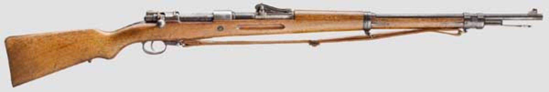 Gewehr 98, DWM 1916 Kal. 8 x 57, Nr. 2277 l. Nicht nummerngleich. Lauf rau. Visierfuß skaliert 4 -