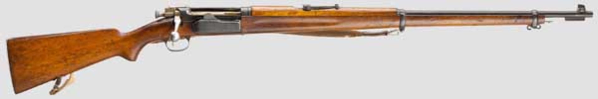 Infanteriegewehr Krag-Jörgensen M 1894 Kal. 6,5 x 55, Nr. 91351. Nummerngleich bis auf Schaft.