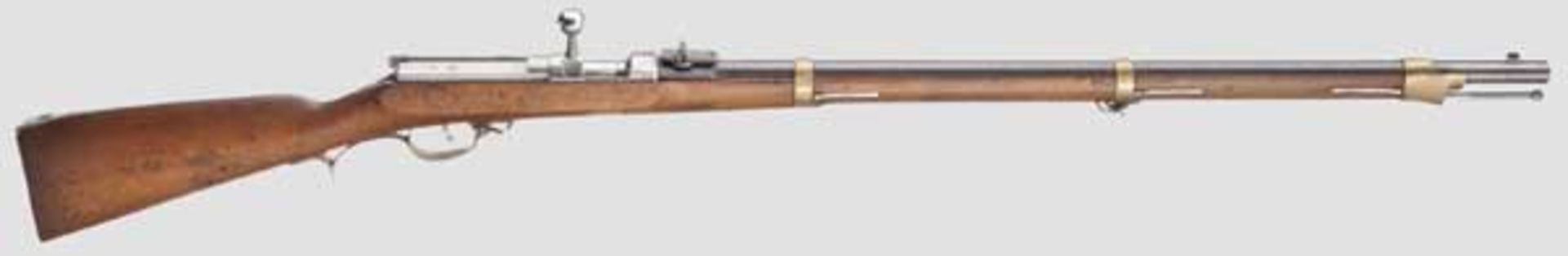 Zündnadelgewehr M 1862 Kaliber 15,4 mm, Nummer 4274, nummerngleich (inkl. der Schrauben). Brünierter
