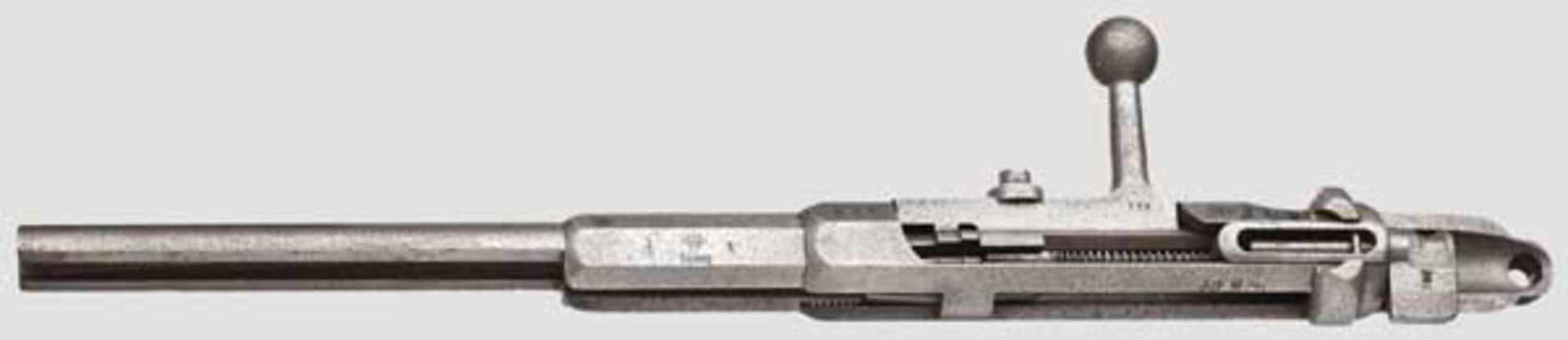 System-Schnittmodell Gewehr 71, Amberg Kal. 11 mm, Nr. 128. Laufwurzel gemarkt "A" für Ausschuss,