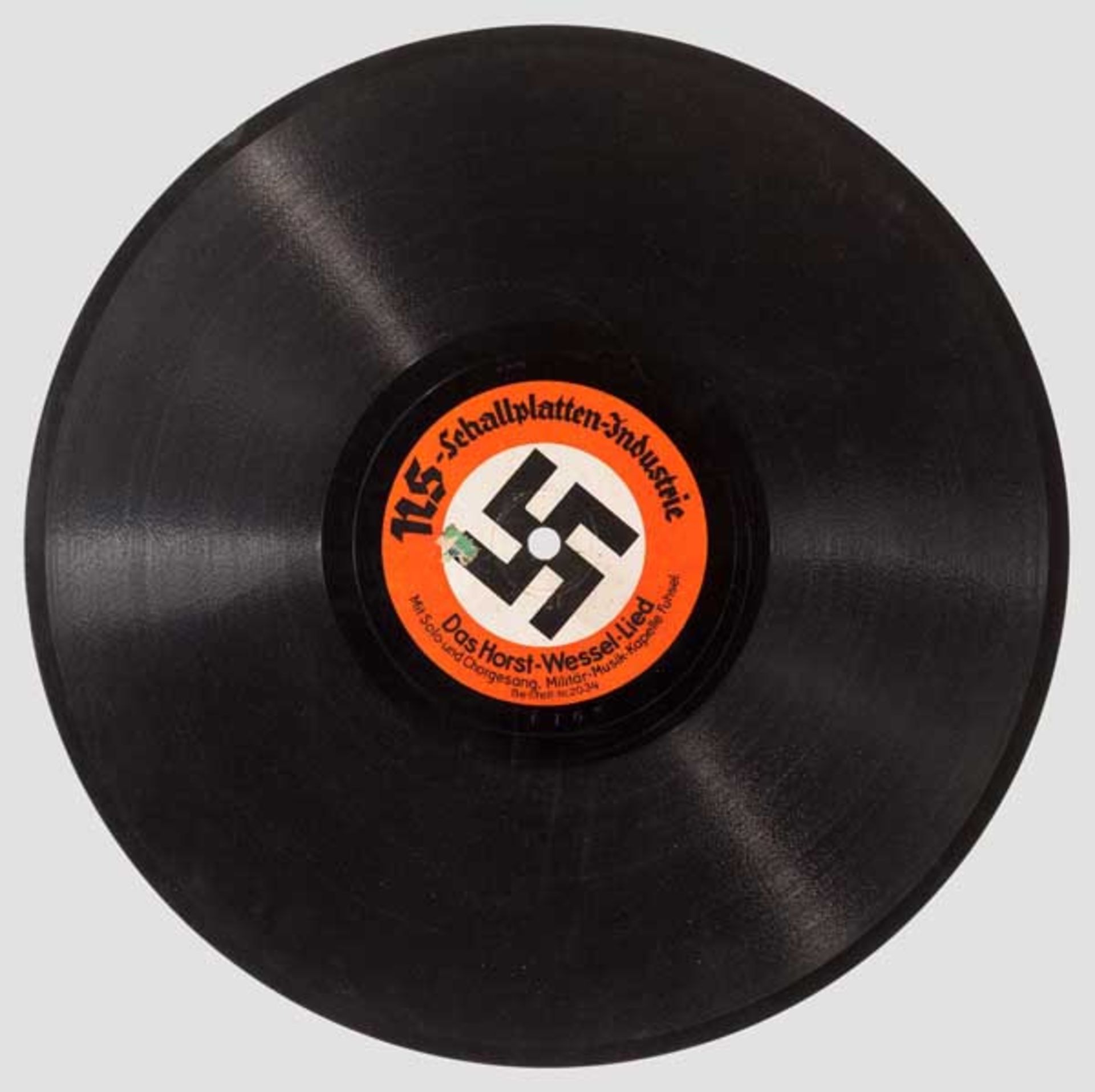 SchellackPlatte "Das Horst Wessel Lied" Herausgegeben von der NS