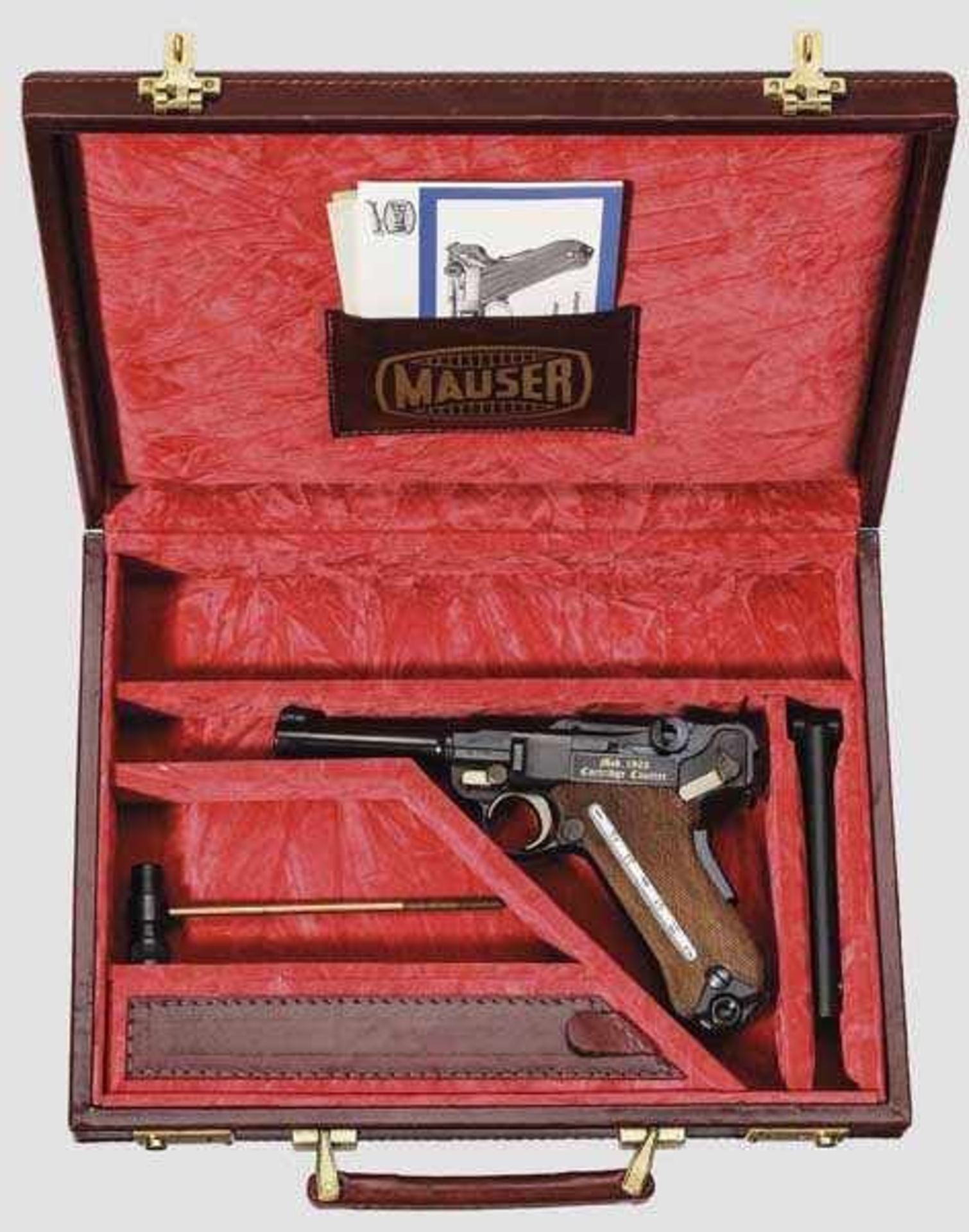Parabellum Mauser, Erinnerungsmodell "Cartridge Counter", im Koffer Kal. 9 mm Para, Nr. C141/250. - Bild 3 aus 3
