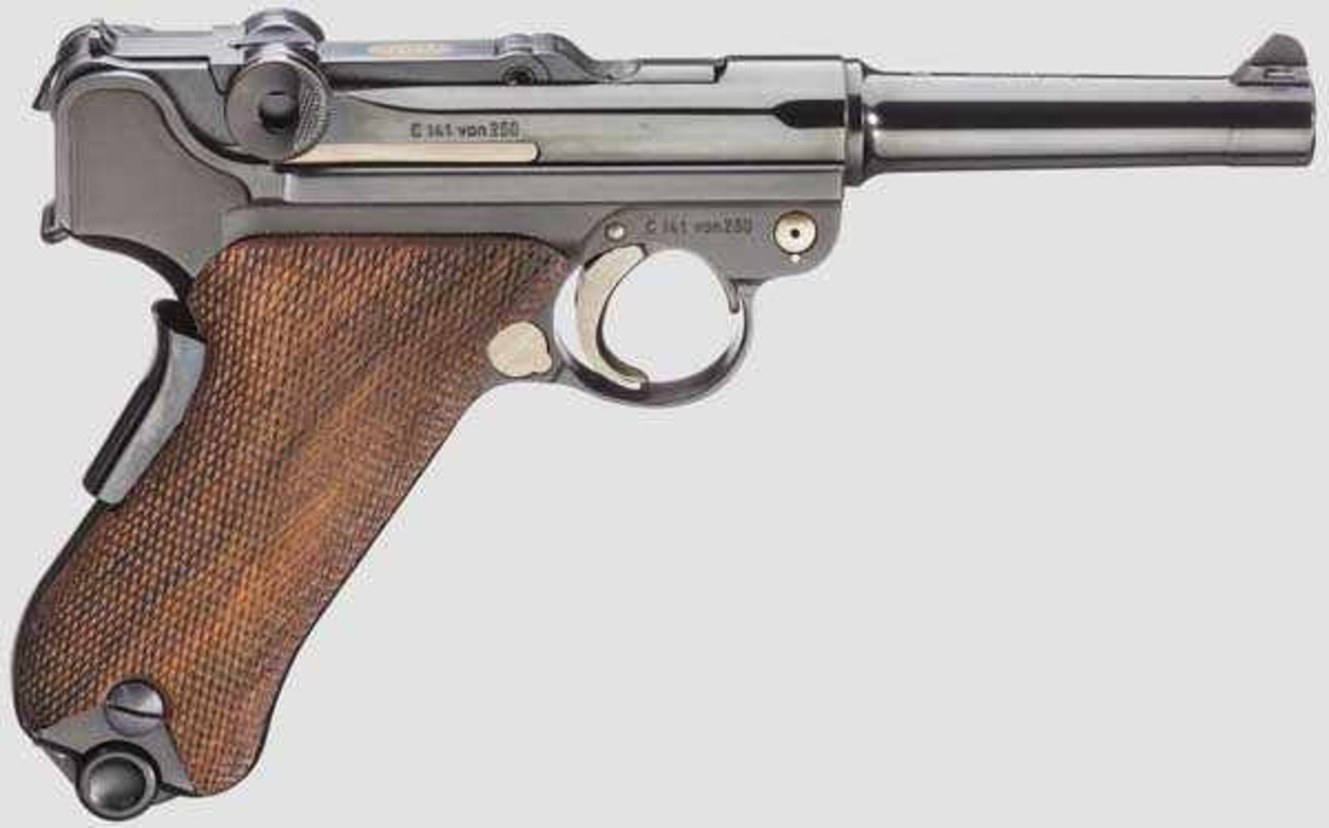 Parabellum Mauser, Erinnerungsmodell "Cartridge Counter", im Koffer Kal. 9 mm Para, Nr. C141/250. - Bild 2 aus 3