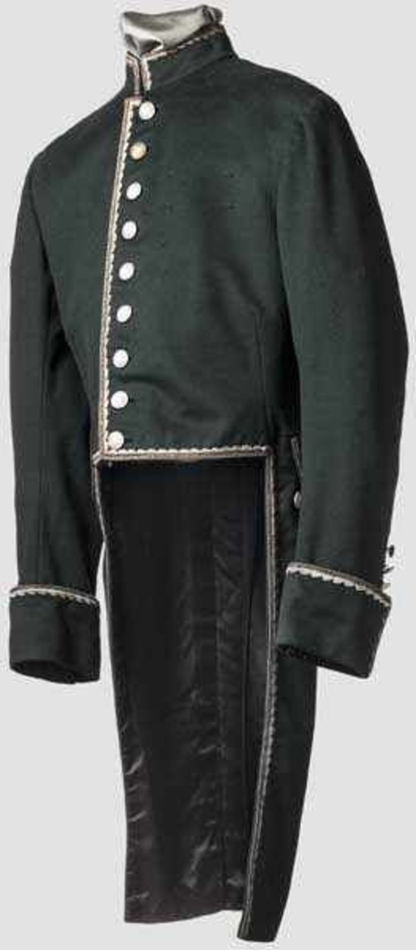 Frack für einen Ritter vom Orden des heiligen Gregors des Großen, um 1900 Feines, dunkelgrünes