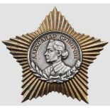 Suvorov-Orden 2. Klasse, Sowjetunion ab 1943 Gold und Silber, teils emailliert. Rs. eingravierte
