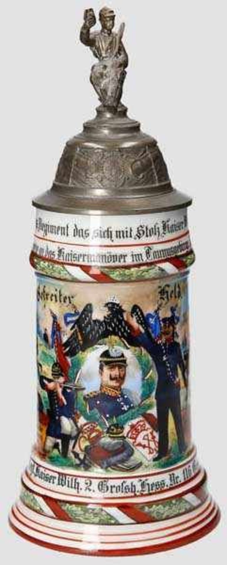 Preußen - 12. Comp./Inft. Regt. Kaiser Wilh. 2. Großh. Hess. Nr. 116 in Giessen 1904-06 - Bild 3 aus 4
