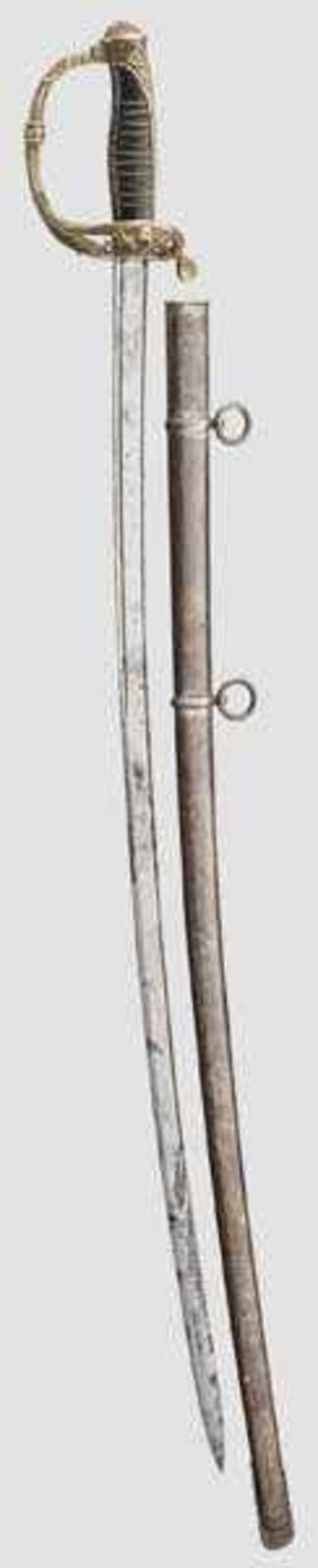 Säbel für Offiziere der Revolutionszeit 1845 Gekrümmte schmale Rückenklinge mit zwei
