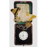 Konteradmiral und Held von Lissa Carl Ritter von Kern - Ehrenzeichen und persönliche Taschenuhr