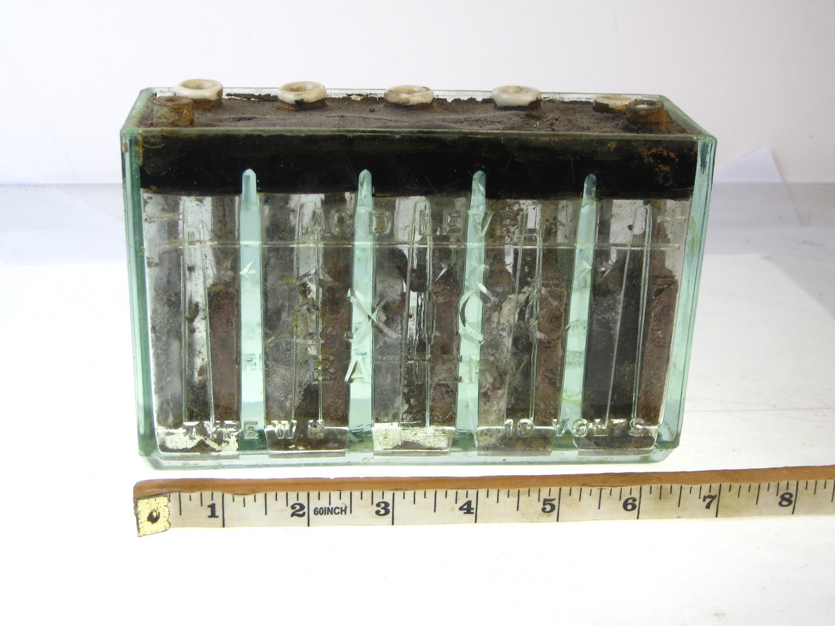 Old Vintage Antique - Exide Battery Glass Accumulator Electrical Interest - Image 5 of 5