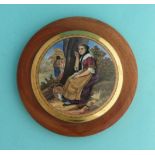 The Listener (363) the superlative exhibition lid with wide gold banded border, framed potlid,