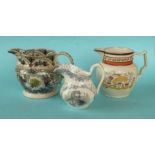 Corn Laws: a pearlware jug inscribed for agricultural success and reduced taxes, circa 1820,