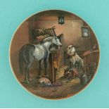 Country Quarters (273) pot lid, pot lids, potlid, potlids, prattware