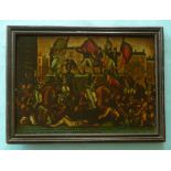1819 Peterloo Massacre: a particularly rare and good glass picture graphically depicting the
