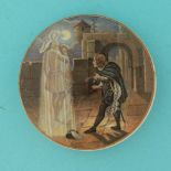 Hamlet and His Father’s Ghost (231) pot lid, pot lids, potlid, potlids, prattware