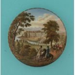 Strathfieldsaye (188) pot lid, pot lids, potlid, potlids, prattware