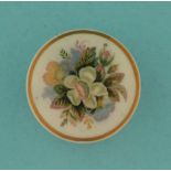 Floral (131/18) with decorated base (2) pot lid, pot lids, potlid, potlids, prattware * Ex Lewington