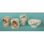 Princess Elizabeth: a small Paragon mug with named portrait after Marcus Adams, another by Crown