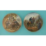 The Battle of the Nile (210) and Meeting of Garibaldi (211) (2) pot lid, pot lids, potlid,