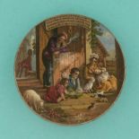 Our Home (241) pot lid, pot lids, potlid, potlids, prattware Illustrated