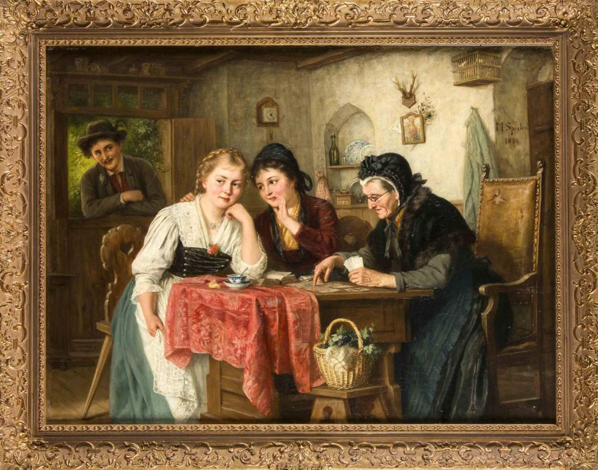 Marie Spieler (1845-1913), dt. Malerin aus Breslau, Schülerin von E. v. Gebhardt,detailverliebte
