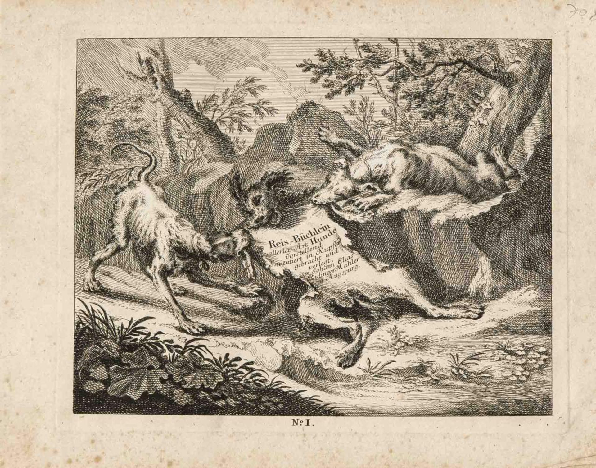 Johann Elias Ridinger (1698-1767), seltene Kupferstichfolge 'Reis-Büchlein allerley