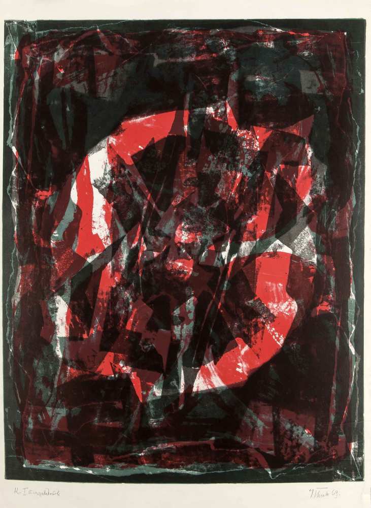 Fred Thieler (1916-1999), Konvolut von zwei Grafiken, zwei große Farblithographien von1969 und 1971, - Image 2 of 2