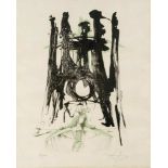 Salvador Dali (1904-1989), 'El templo de la Sagrada familia', Farblithographie von 1971,u. re.