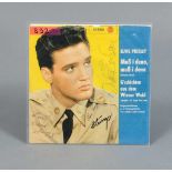 Elvis Presley, Muß i denn, muß i denn, Single 1958, GER, in Schwarz handsigniert währendseines