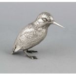 Sitzender Eisvogel, Deutsch, 20. Jh., Silber 800/000, H. 11 cm, ca. 220 g