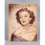 Zarah Leander, Liedtextheft von 1938, farbiges Liedtextheft 'Lieder, die Zarah Leandersingt', (23,