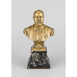 Bildhauer d. 19. Jh., Büste des französischen Generals Adolphe Hanoteau (1814-1897),goldfarben
